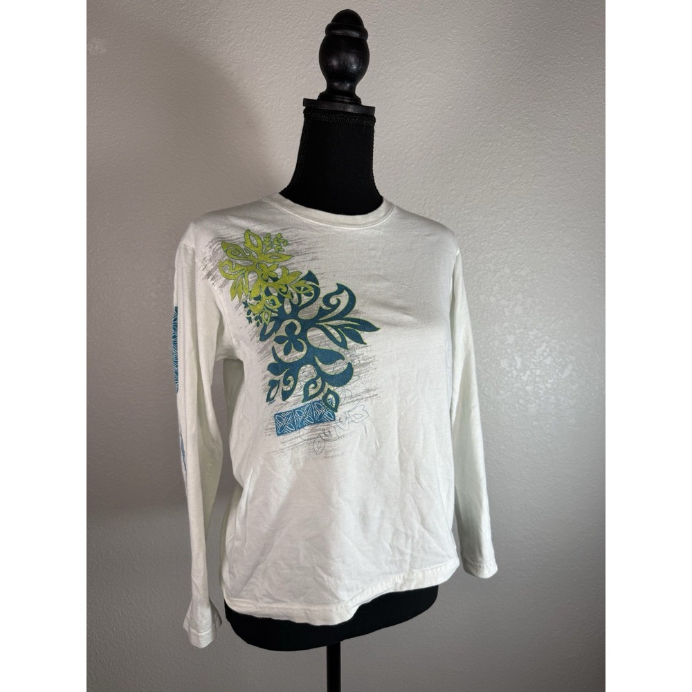 Crazy Shirtz Hawaii Original Women's Size S Floral Long Sleeve Shirt San Diego - Picture 1 of 7